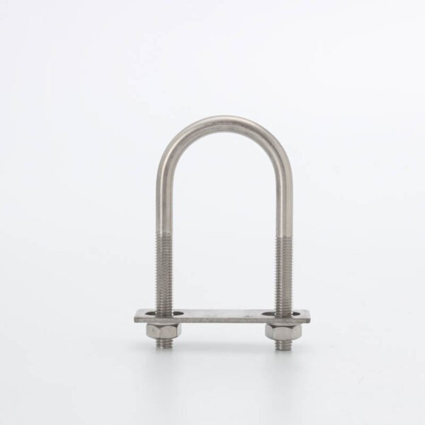 U-shaped bolt with baffle and nut