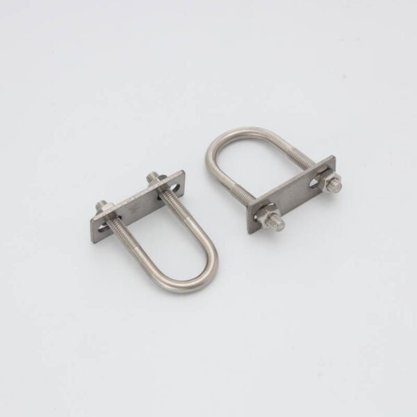 U-shaped bolt with baffle and nut