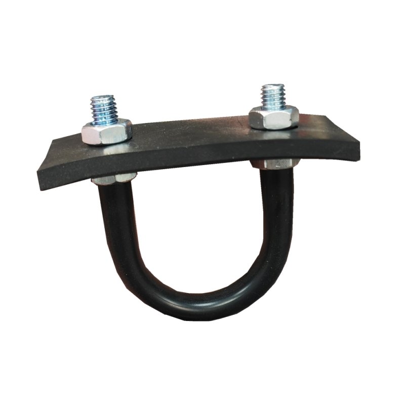 Black U-shaped Bolt With Rubber Pad - Bayard Clamp