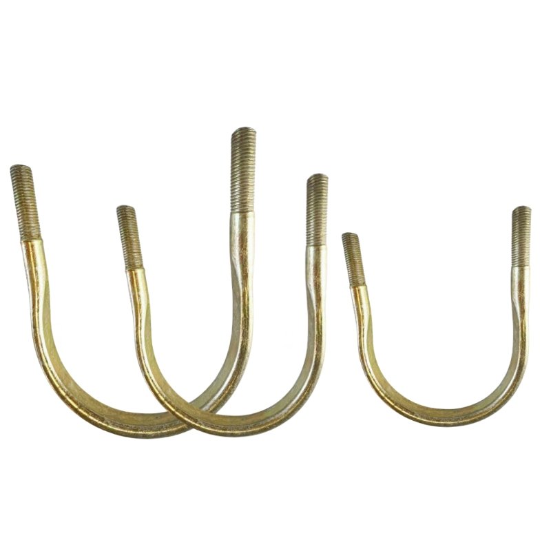 Yellow zinc plated U-shaped bolt