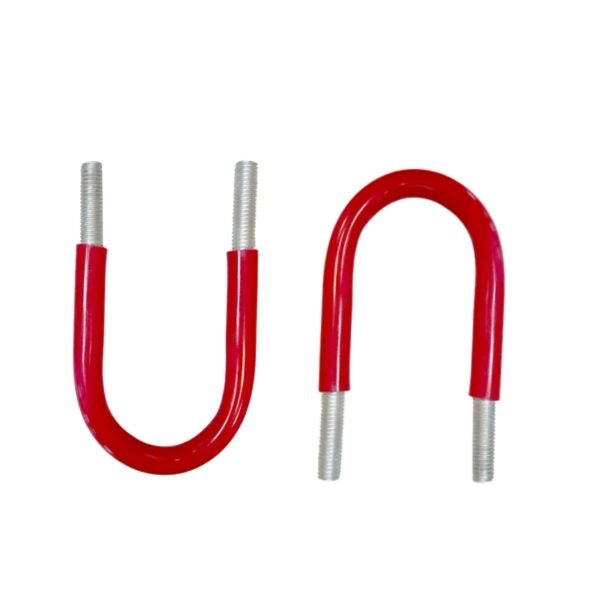 U-shaped bolts with insulating tape