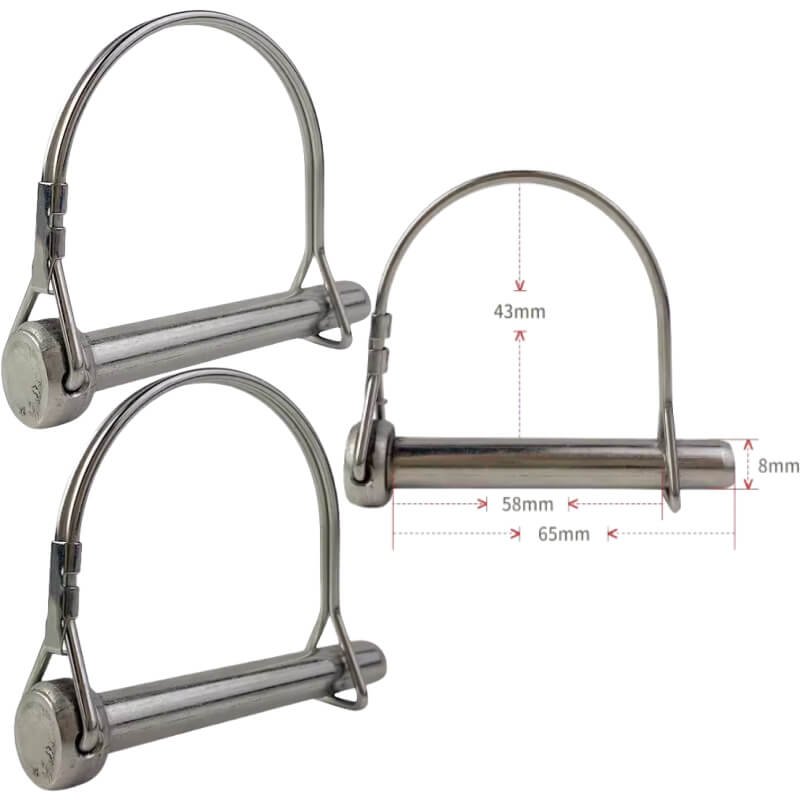 Stainless steel D-shaped pin