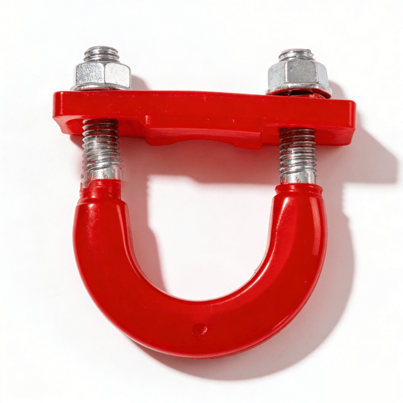 red PU U-bolt for trailer mounting