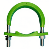 Green Polyurethane-Coated U-Bolt Clamps